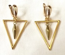 Gold plated triangle lever - gold,