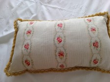 Kate Forman Cushion Cameo Roses With French Antique Trim Measures 51cm X 30cm