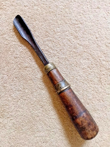 Old sorby gouge wood - an,