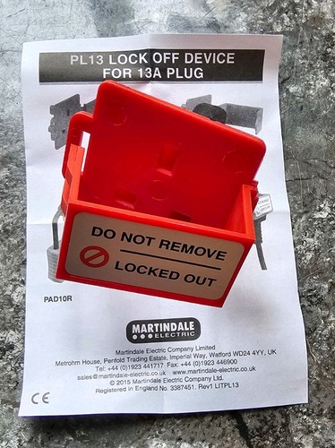 Martindale 13a plug - martindale, lockout