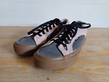 Vans Pink & Grey Suede/Nubuck Leather Trainers Shoes Size UK 5, Super Condition