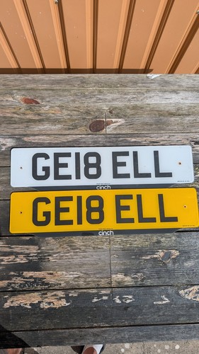 Ge18ell private number plate - private,