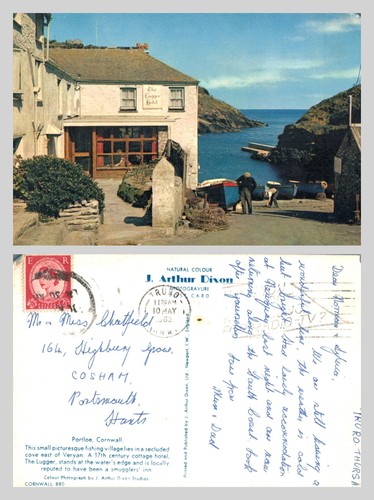 Vintage postcard the lugger - vintage,