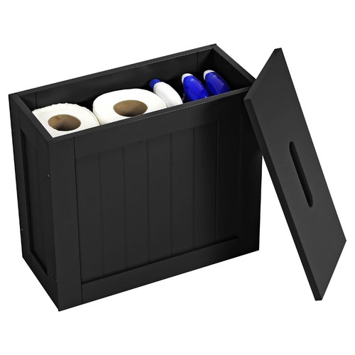 Black wooden slimline bathroom - black,
