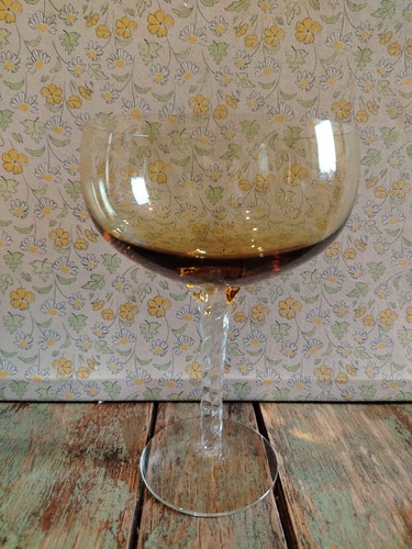 Large vintage amber glass - vintage,