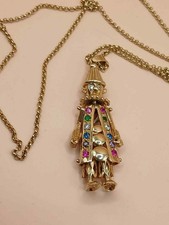 large 9 carat gold articulated clown 20 grams