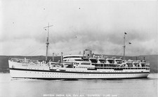 POSTCARD - SHIP - BRITISH INDIA S.N CO'S M.V - DUNERA  - REAL PHOTO - 1948