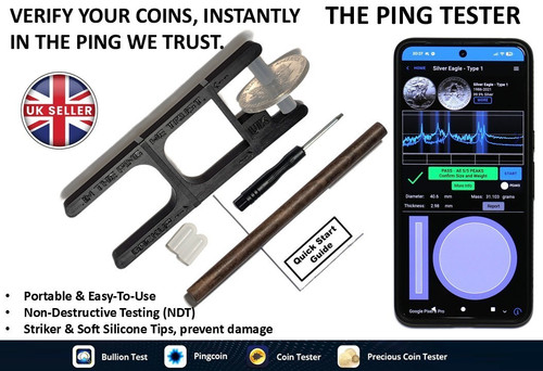 Silver gold coin - coin, tester