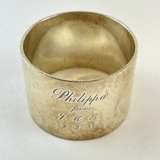 Vintage Solid Silver Napkin Ring H Phillips “Philippa” 1937 4.4cm