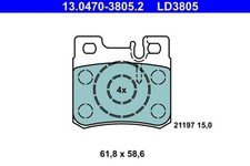 Disc ceramic brake pad set - brake,