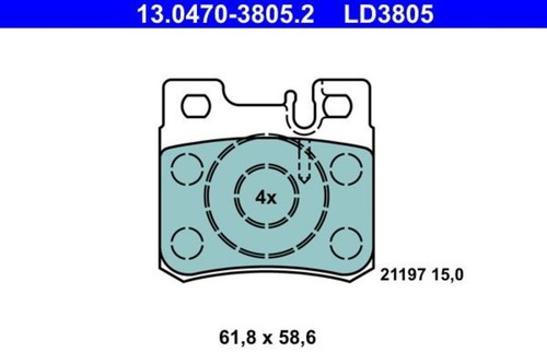 Disc ceramic brake pad set - disc,