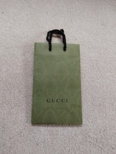 Gucci Gift Carrier Bag Paper Medium 35cm x 26cm Green Genuine Authentic 