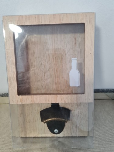 Wooden bottle opener with - bottle,