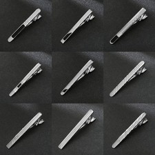 Mens metal silver tie - silver,