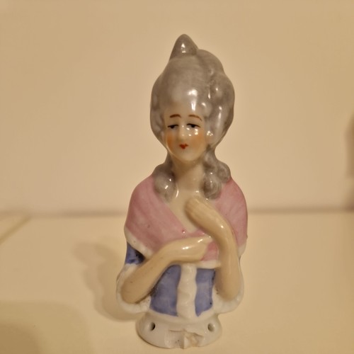 Vintage pin cushion porcelain - vintage,