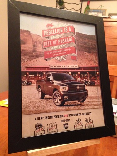 Framed dodge ram 1500 - ram, "1500