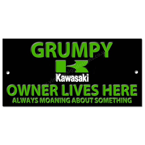 Grumpy kawasaki motorcycle - grumpy,