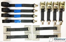 Recovery Ratchet Alloy Wheel Straps Trailer x 4 (BLACK)
