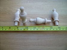 4x Birch Hardwood clock finials  (2 pair) #4