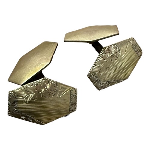 1930s gold filled floral - gold,