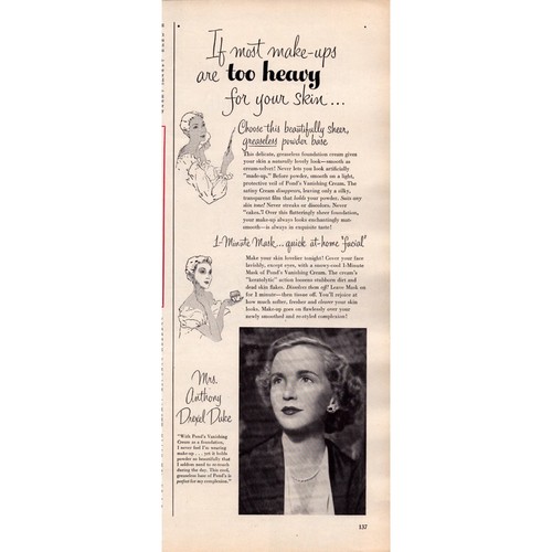 Ponds vanishing cream 1950 - ponds,
