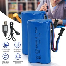 2x 7.4V Rechargeable 3000mah