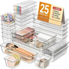 25X Drawer Organiser Set Clear