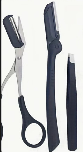 Portable black silver tweezer - black/silver,