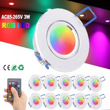 Recessed LED Ceiling Lights Colour Changing RGB Downlight Panel Spotlights Lamp