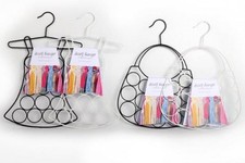 Metal Scarf Hanger Space Saving Multi-Ring Wardrobe Organiser Ties Accessories