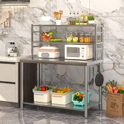Tier stainless steel prep - 2-tier,