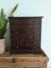 Antique 19th Century Specimen Display Cabinet Bank of Drawers Museum Display Vgc