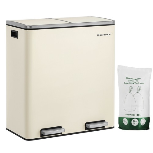 Songmics dual rubbish bin - dual, bin,