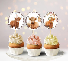 Highland Cow Cake Toppers