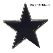 Black Star Badge Pin Enamel