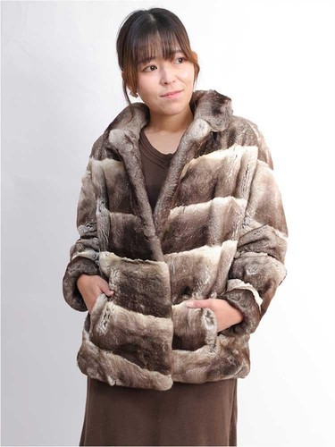Belena chinchilla rex fur coat - belena,
