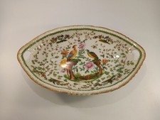 Victoria Austria Birds of Paradise Oval Decorative Marquis Vintage Serving Plate