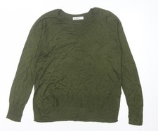 Zara Women's Green Pullover Jumper, Size M