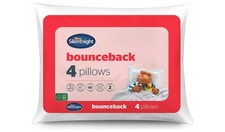 4X Silentnight Bounceback Pillows 74 x48cm Microfibre Soft & Comfortable N-Dirty