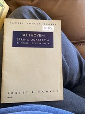 Beethoven String Quartet 6 B Flat Miniature Score