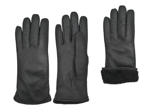 Ladies leather driving gloves - leather,