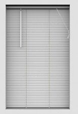 Wood Venetian Blind, 27mm Real Wood , WHITE,  Wand Tilt, 210cm LONG DROP