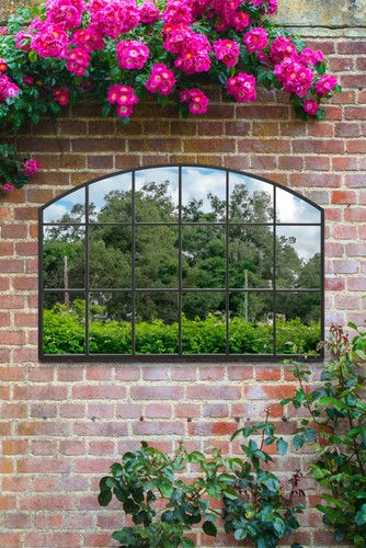 Large black frame arch garden - arch,