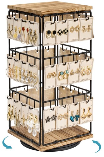 360 rotating earring display - rotating,