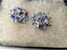 Bone China 'Forget Me Not' Ladies Earrings - Unbranded