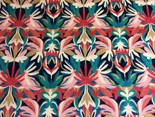 HARLEQUIN CURTAIN FABRIC ‘MELORA VELVET’ 1M BRAZILIAN ROSEWOOD/INK - VELVET