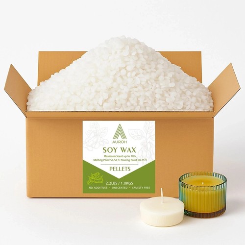Natural soy wax - natural, pellets