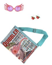 Harry Potter Luna Lovegood Bundle Quibbler Crossbody Spectro Glasses & Earrings