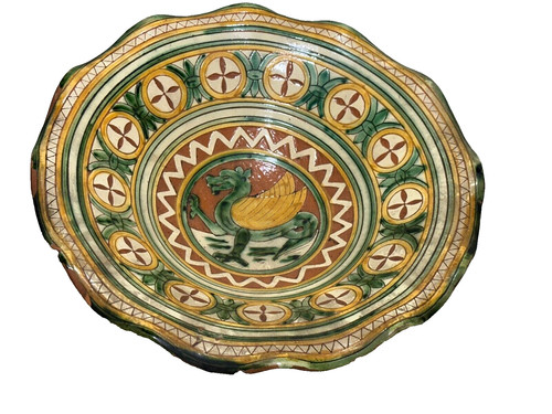 Italian faience centerpiece - italian,