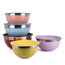 5 Set Mixing Bowl Stainless Steel Baking Cooking Bowl Nesting Bowl Kitchen Salad